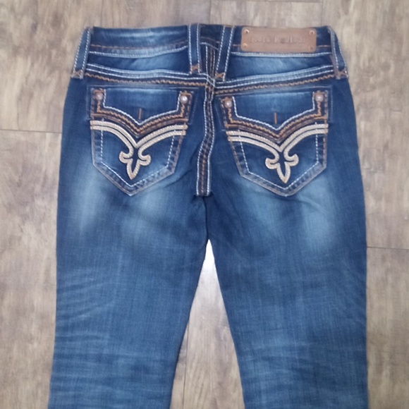 Rock Revival NWOT Women's Jeans 26 Donna Skinny Embellished Embroidered - Picture 6 of 8